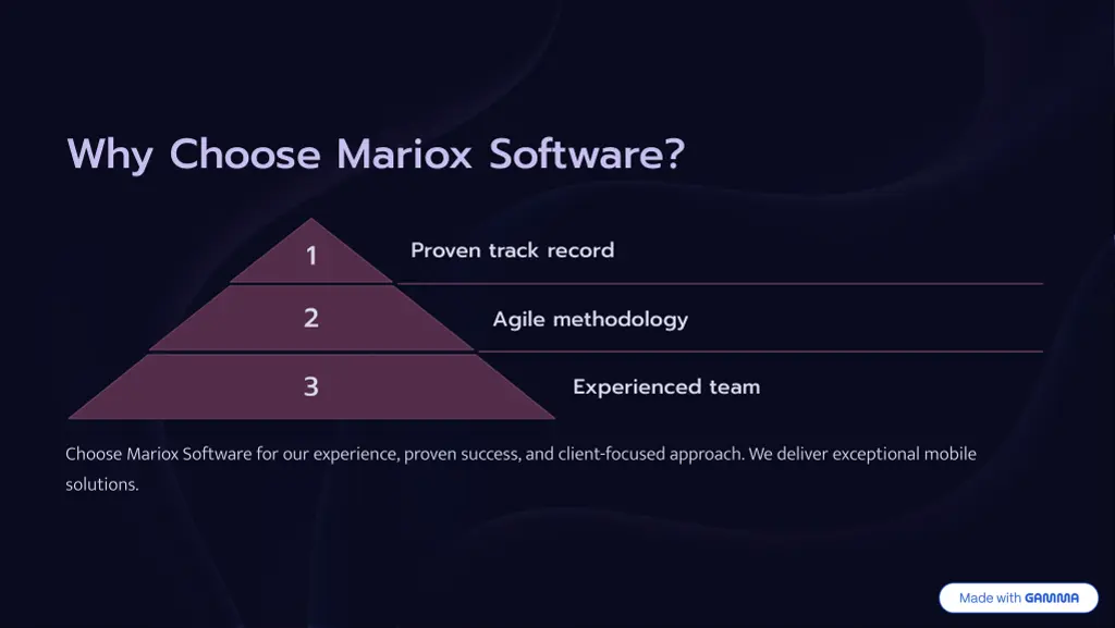 why choose mariox software