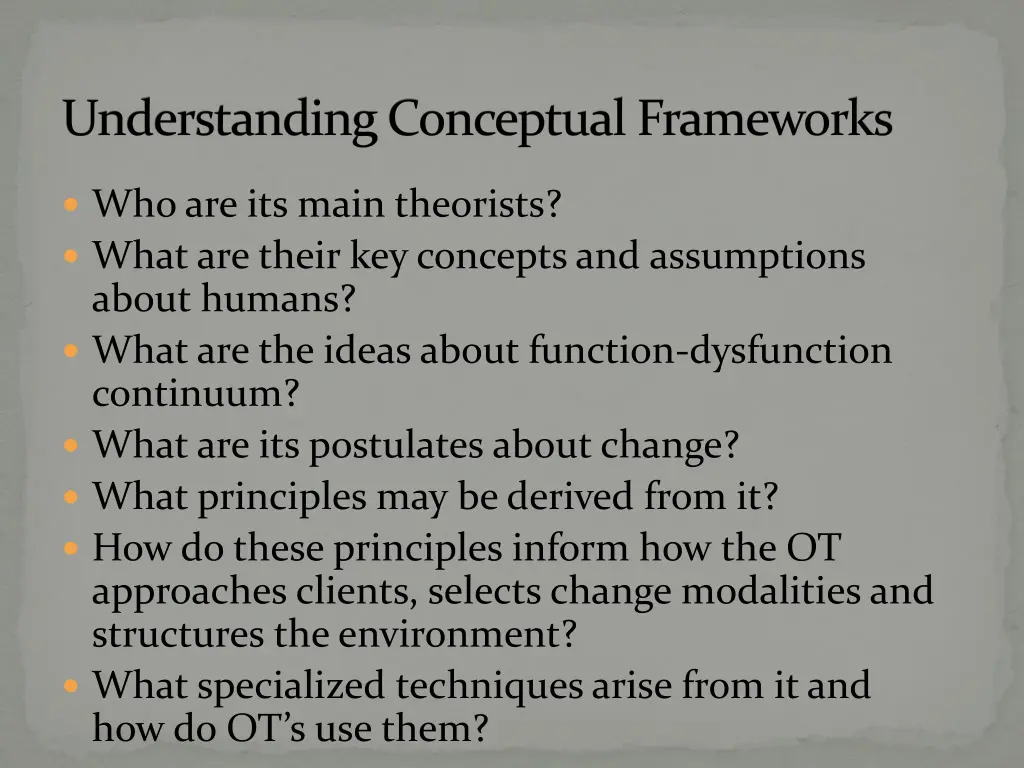 understanding conceptual frameworks