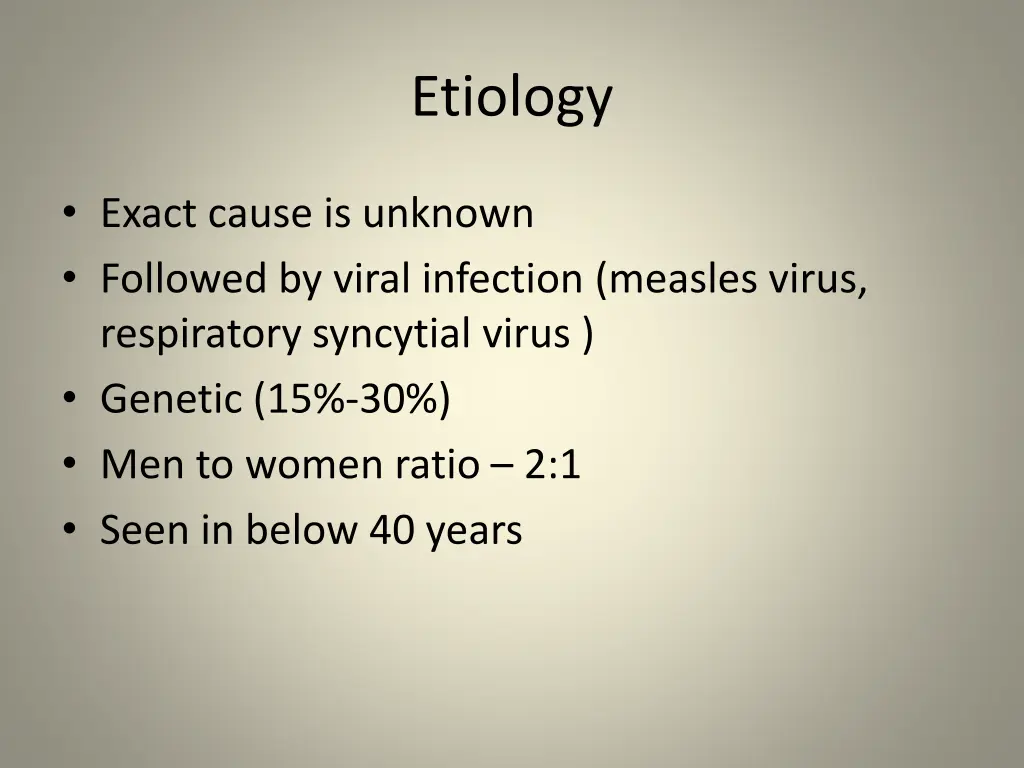 etiology