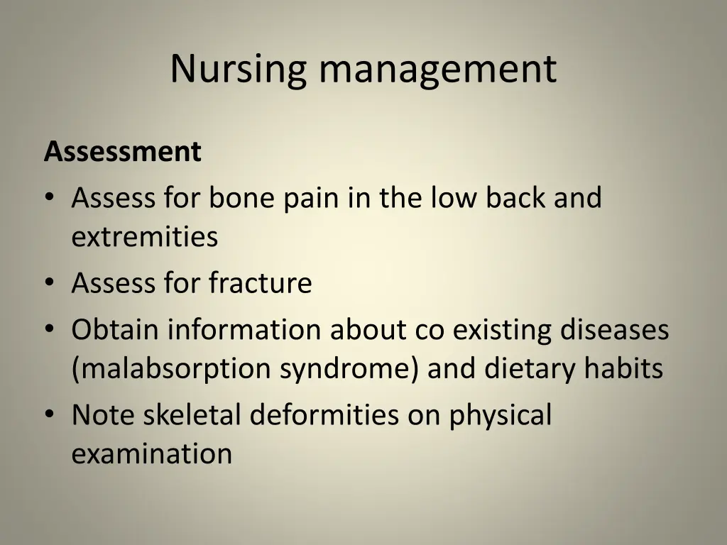 nursing management