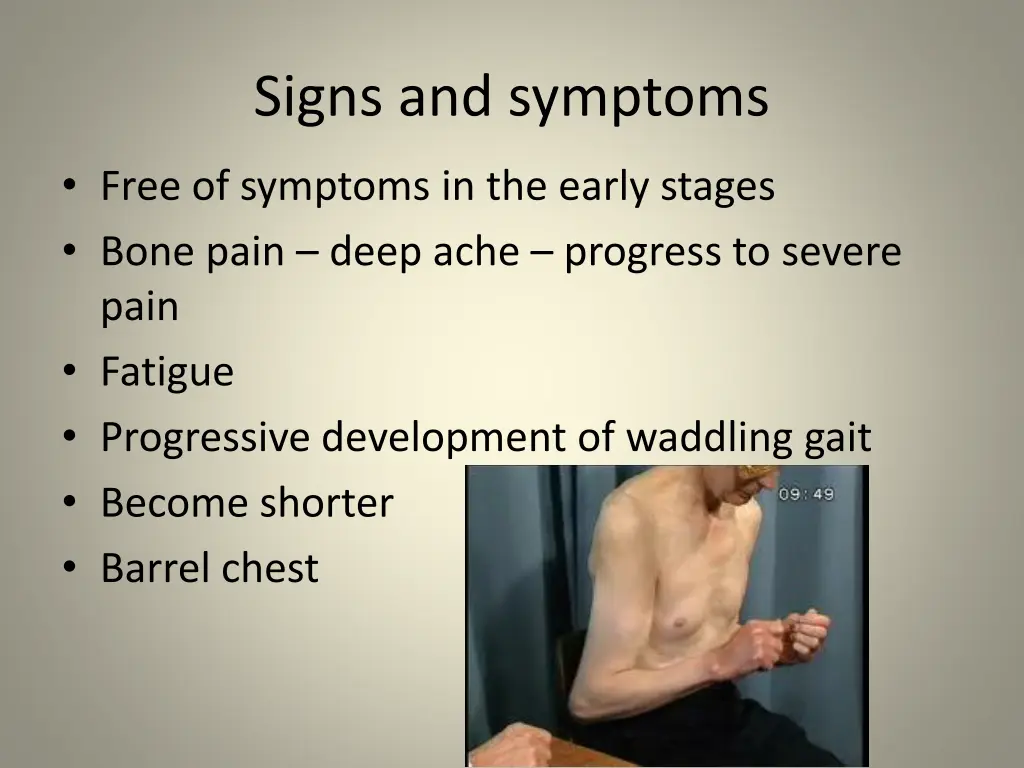 signs and symptoms