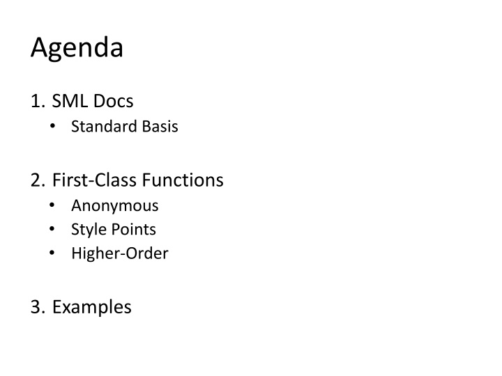 agenda