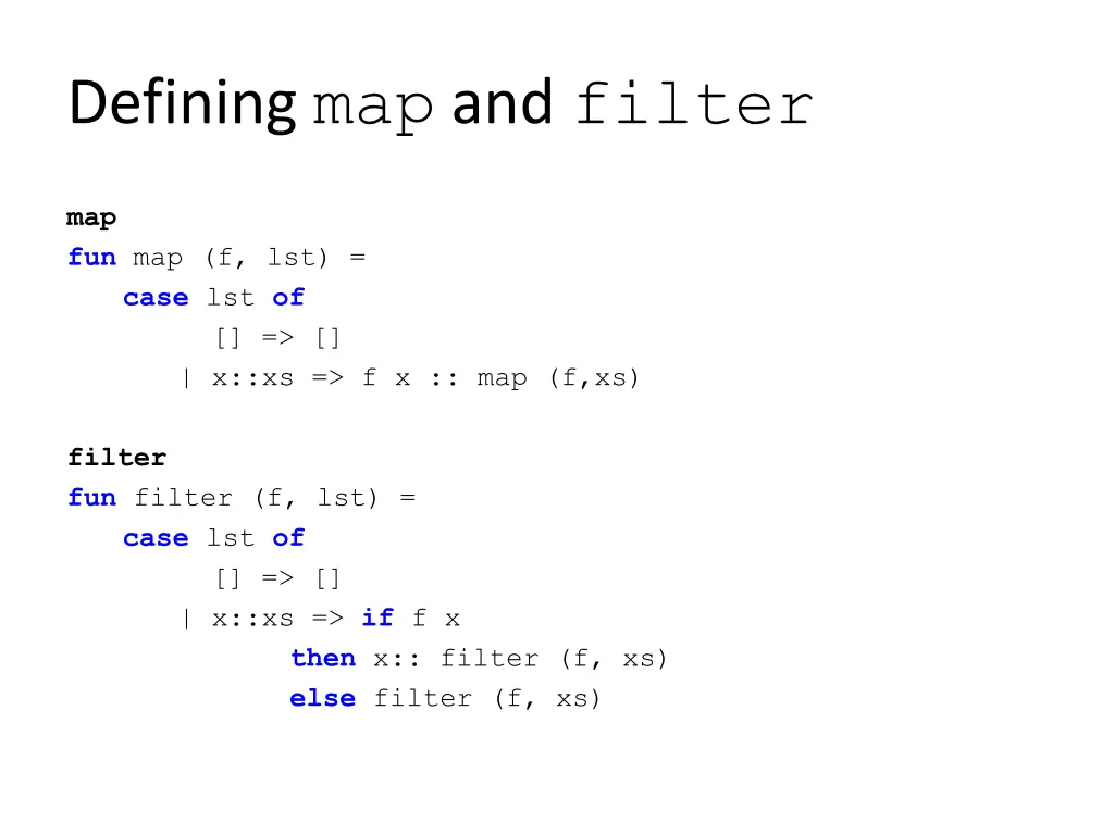 defining map and filter