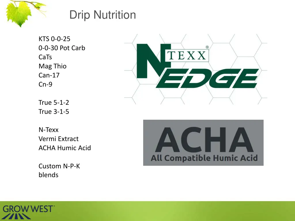 drip nutrition