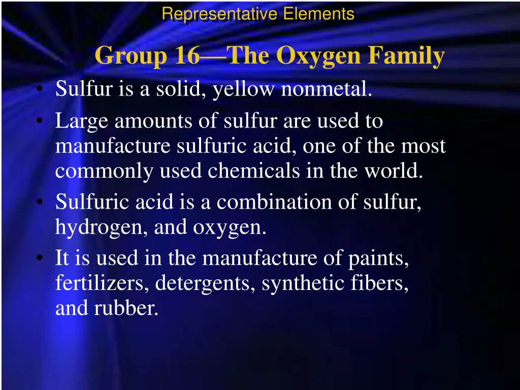 representative elements 2