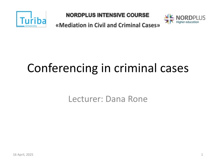 conferencing in criminal cases
