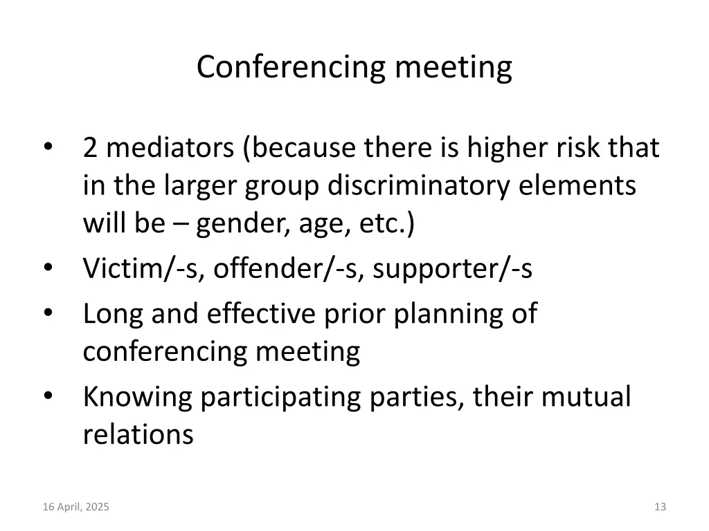 conferencing meeting