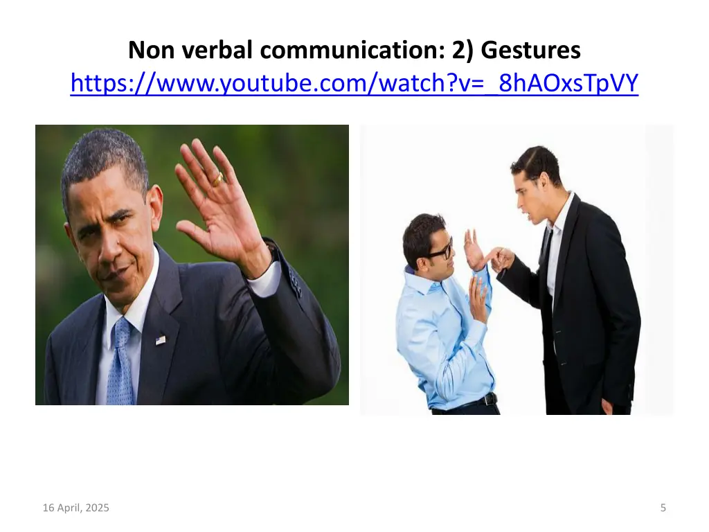 non verbal communication 2 gestures https