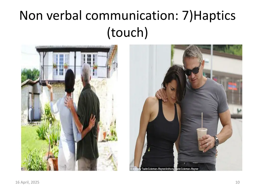 non verbal communication 7 haptics touch
