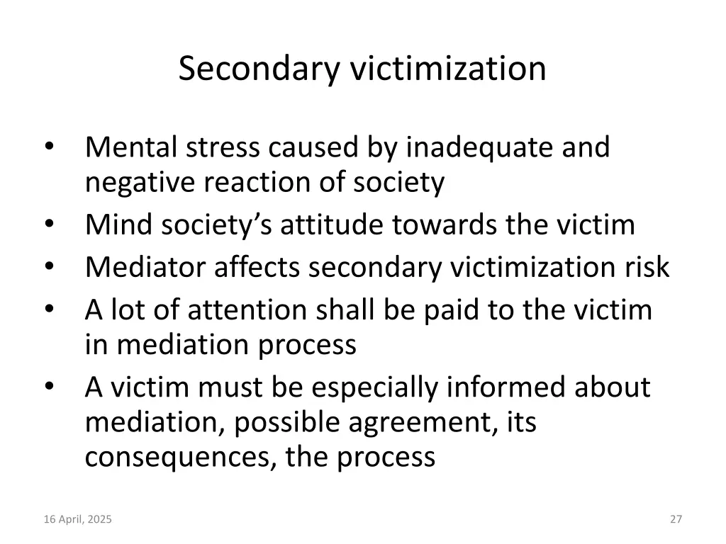 secondary victimization 1