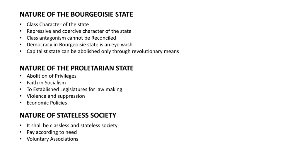 nature of the bourgeoisie state class character