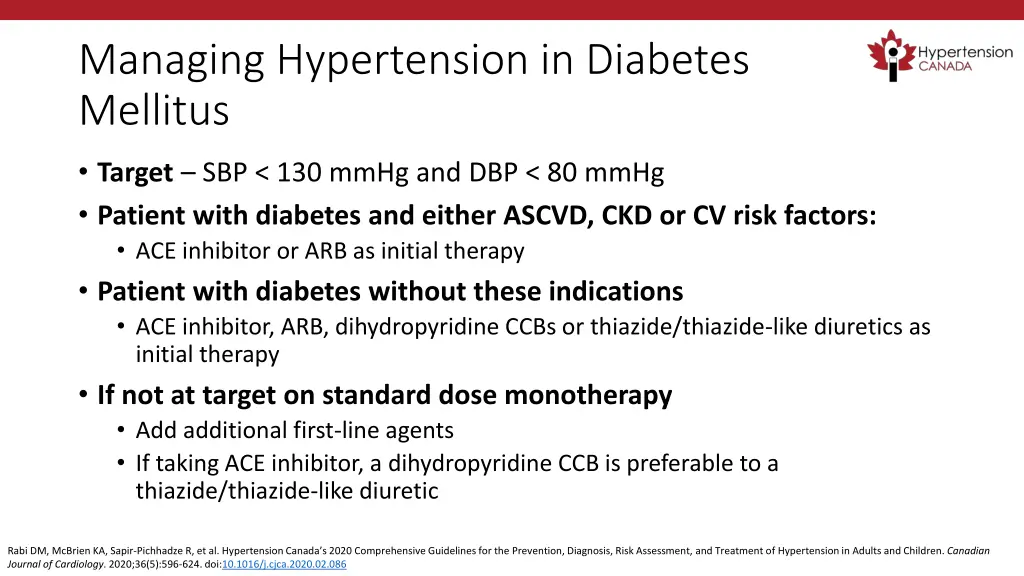 managing hypertension in diabetes mellitus