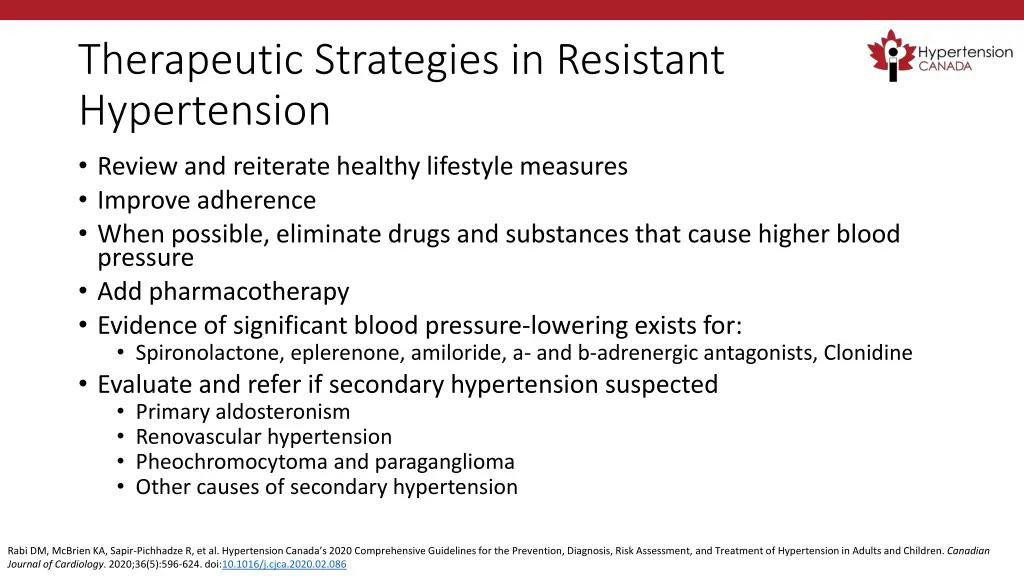 therapeutic strategies in resistant hypertension