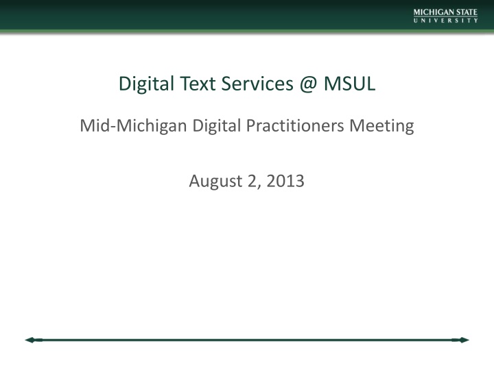 digital text services @ msul