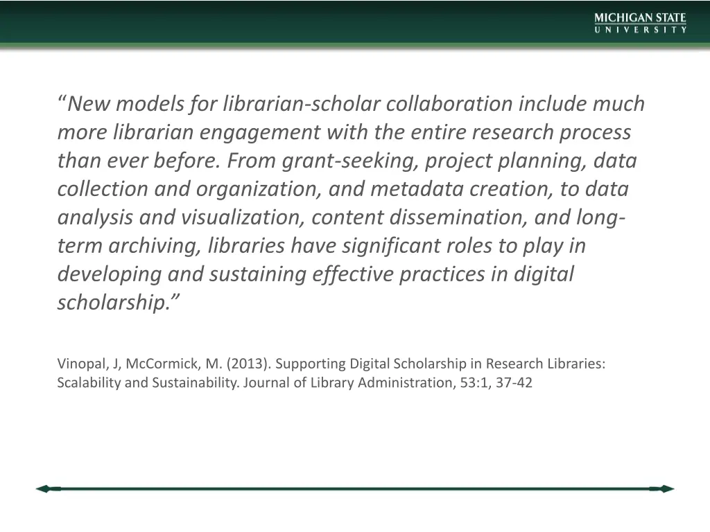new models for librarian scholar collaboration