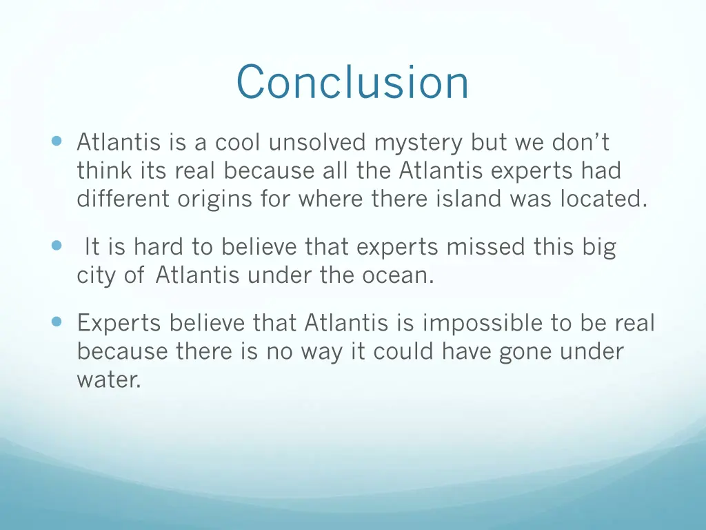 conclusion