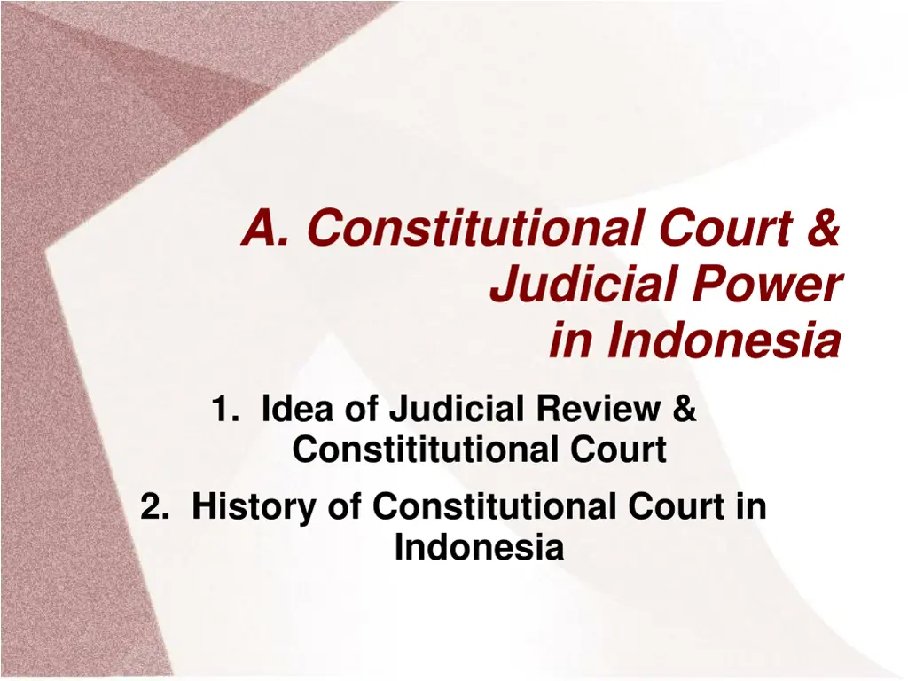 a constitutional court judicial power