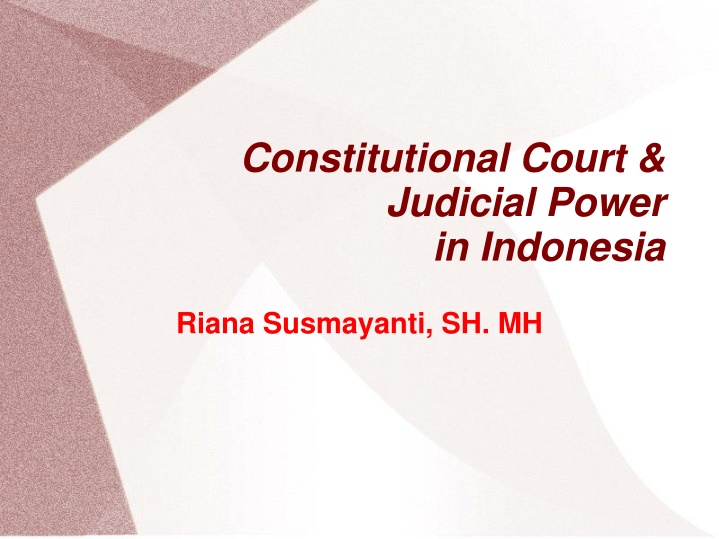 constitutional court judicial power in indonesia