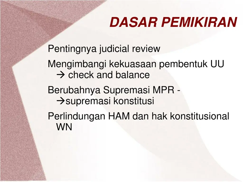 dasar pemikiran