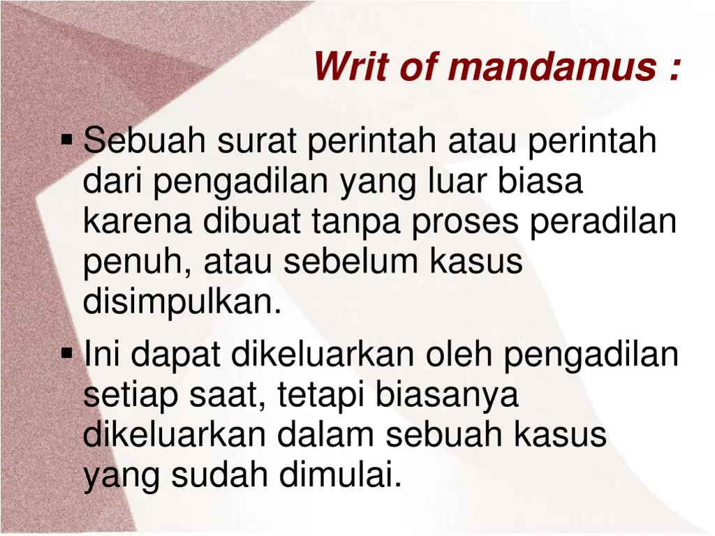 writ of mandamus