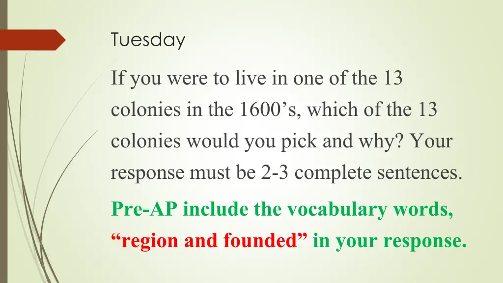 tuesday