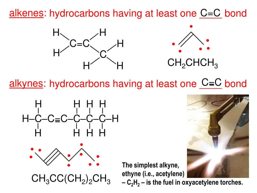 alkenes hydrocarbons having at least one bond