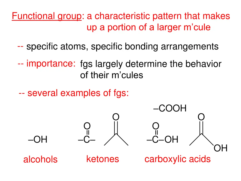 functional group a characteristic pattern that