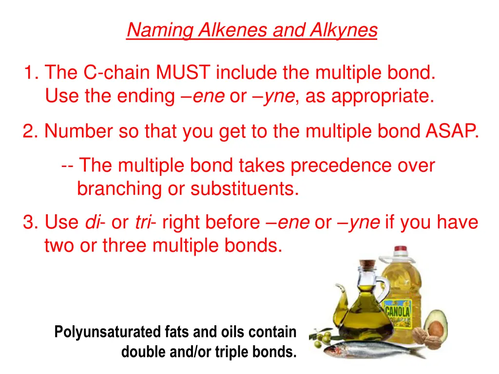naming alkenes and alkynes