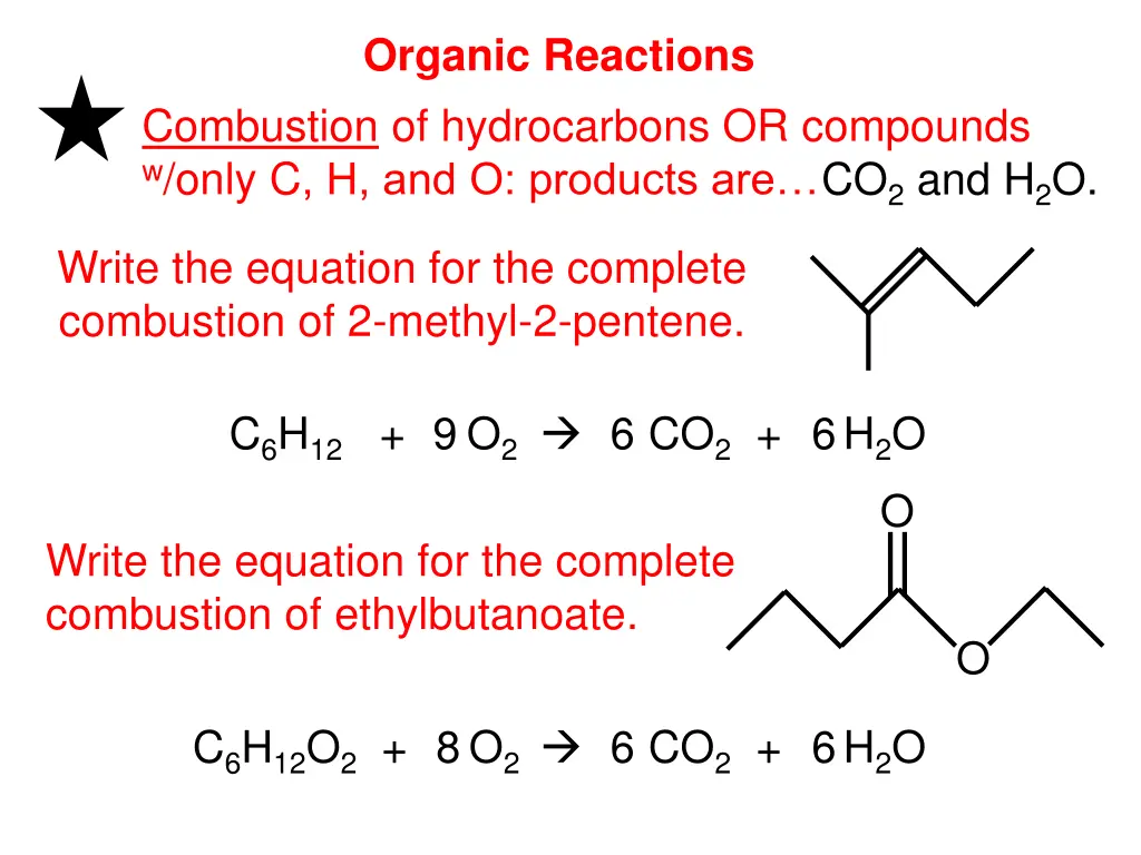 organic reactions
