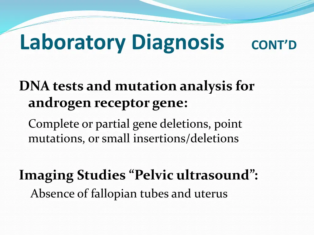 laboratory diagnosis cont d