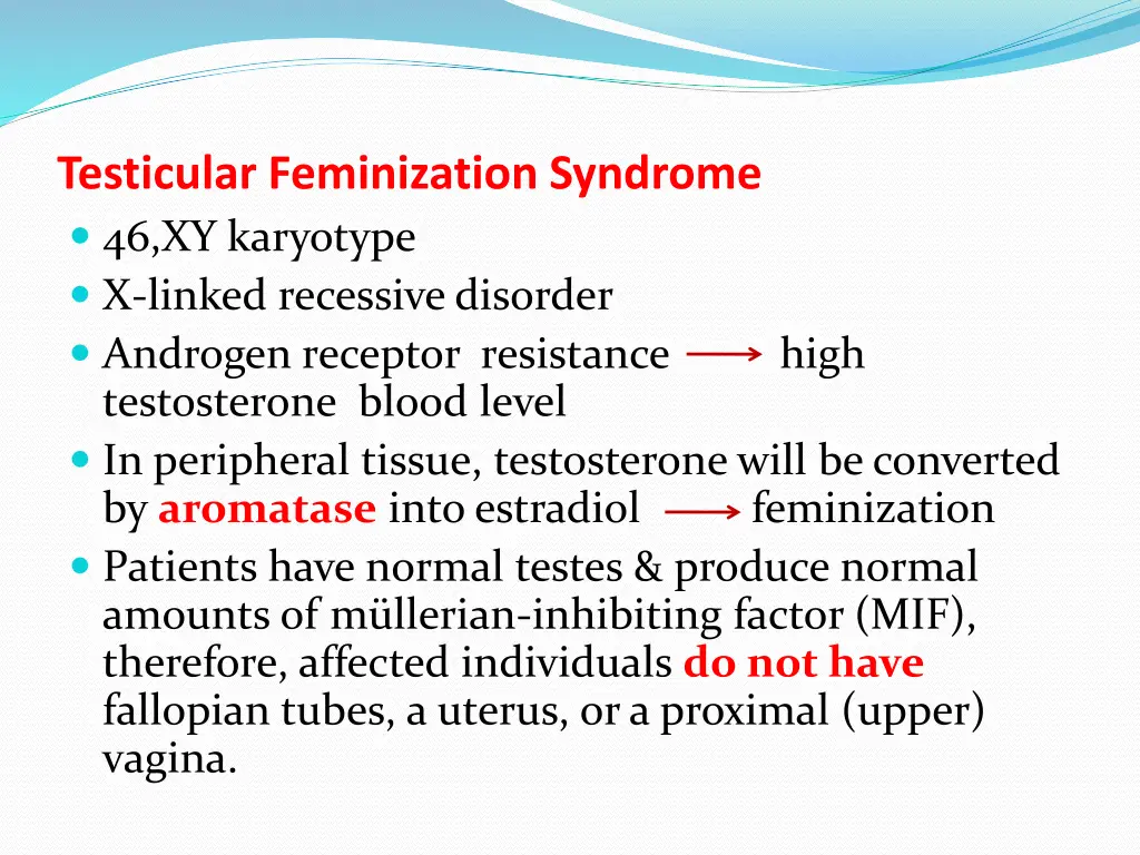 testicular feminization syndrome 46 xy karyotype