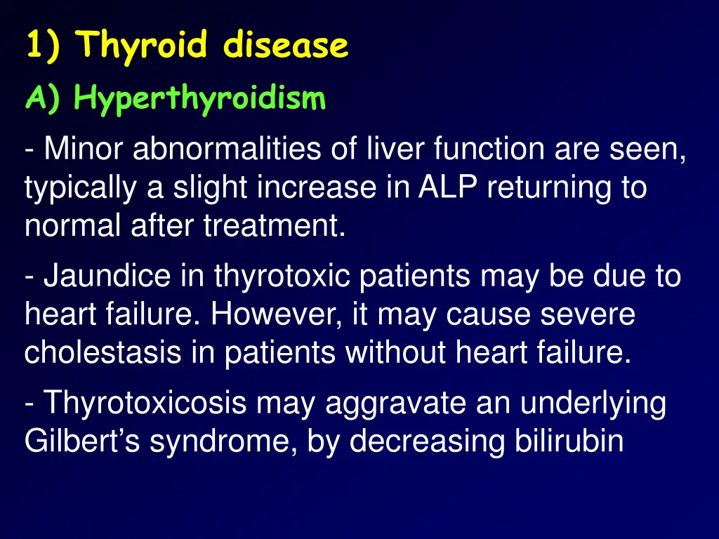 1 thyroid disease a hyperthyroidism minor