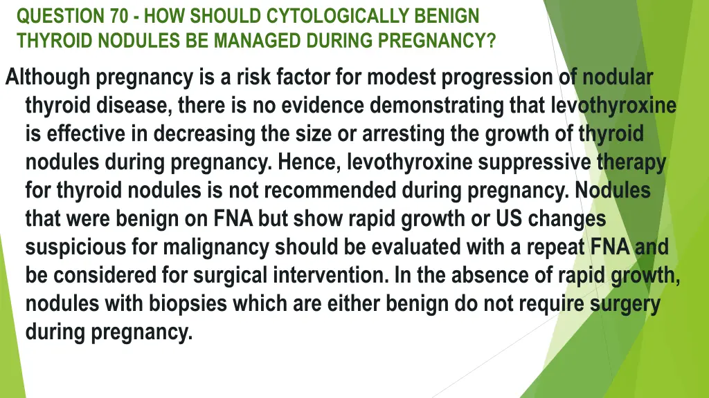 question 70 how should cytologically benign