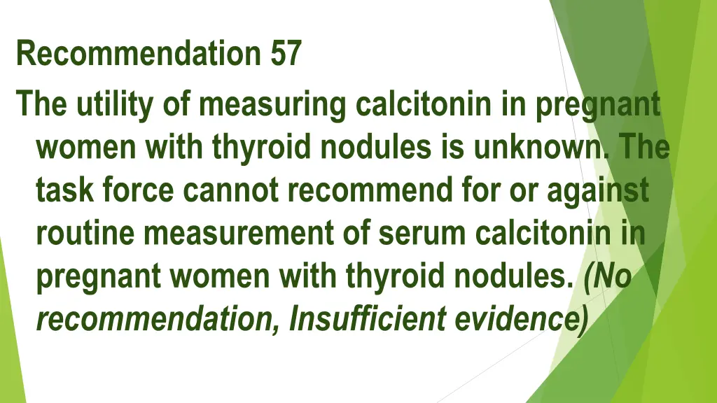 recommendation 57 the utility of measuring