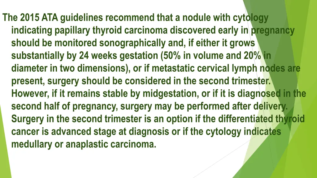 the 2015 ata guidelines recommend that a nodule