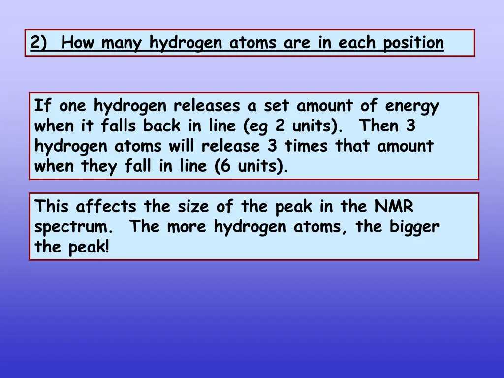 2 how many hydrogen atoms are in each position