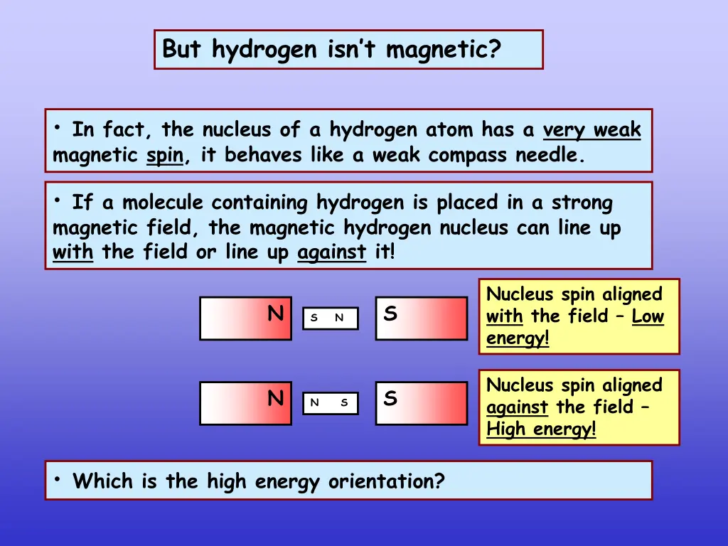 but hydrogen isn t magnetic
