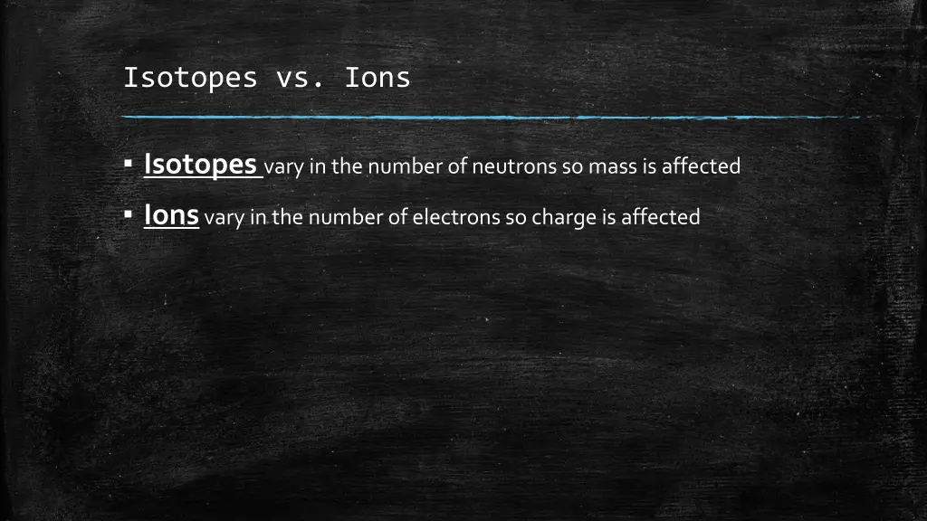 isotopes vs ions