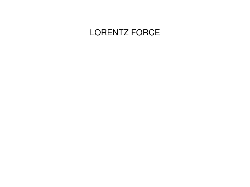 lorentz force