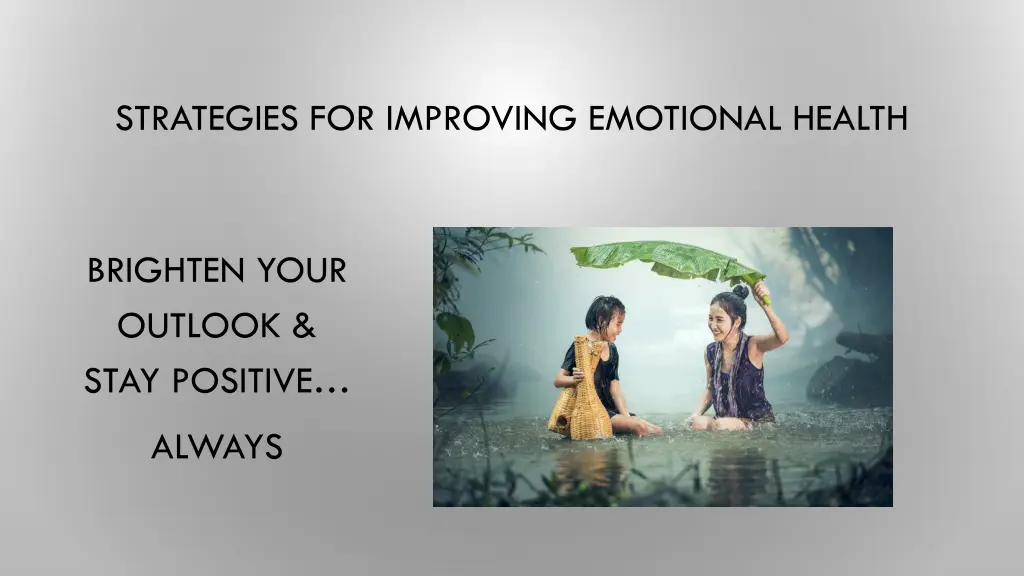 strategies for improving emotional health