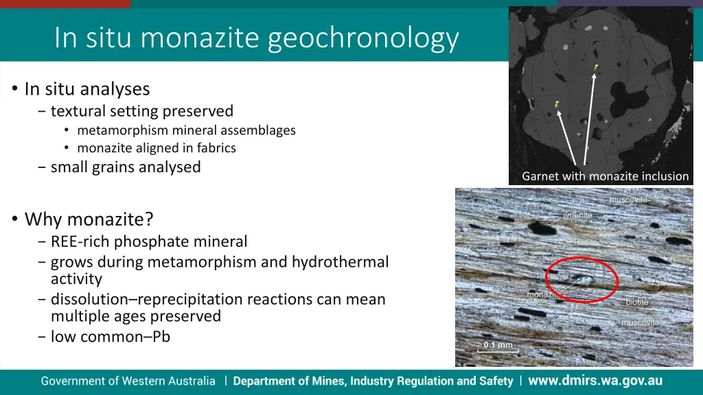 in situ monazite geochronology