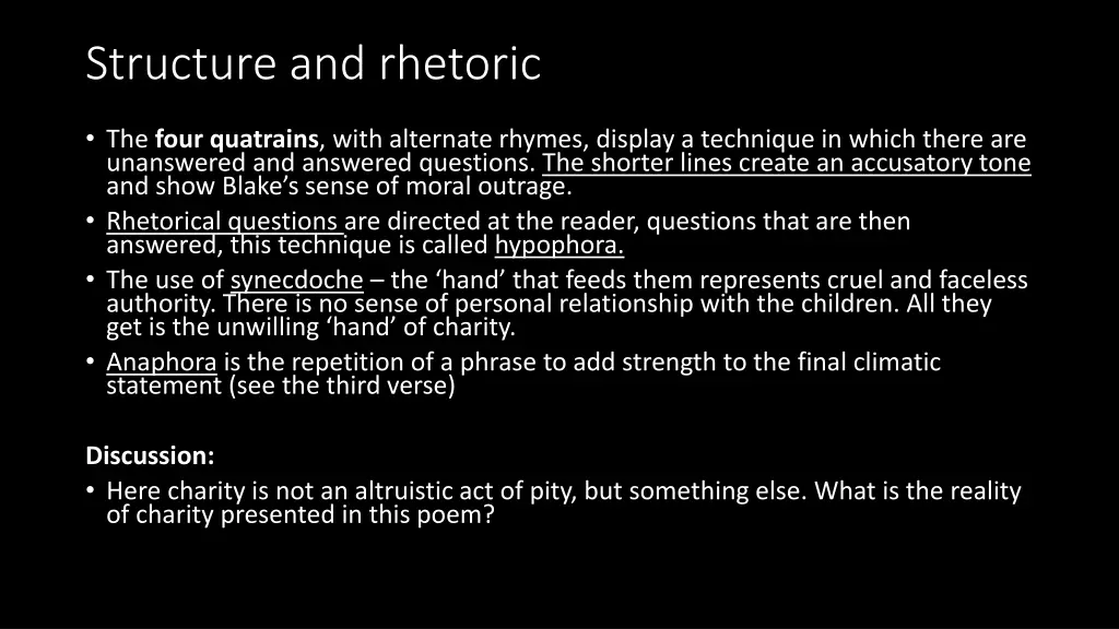 structure and rhetoric