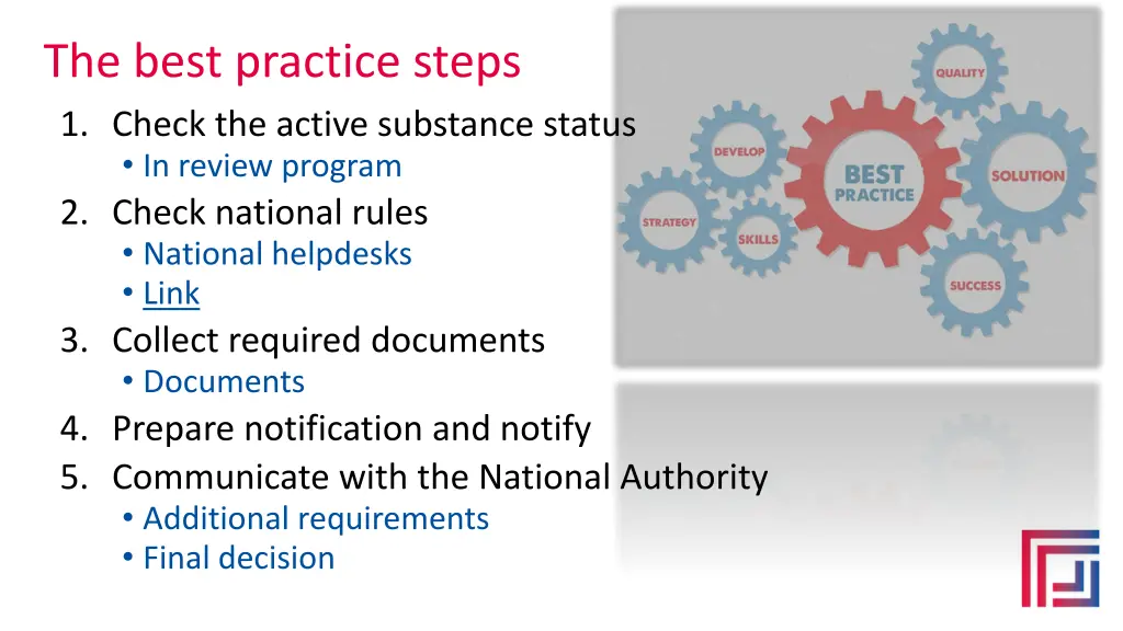 the best practice steps 1 check the active