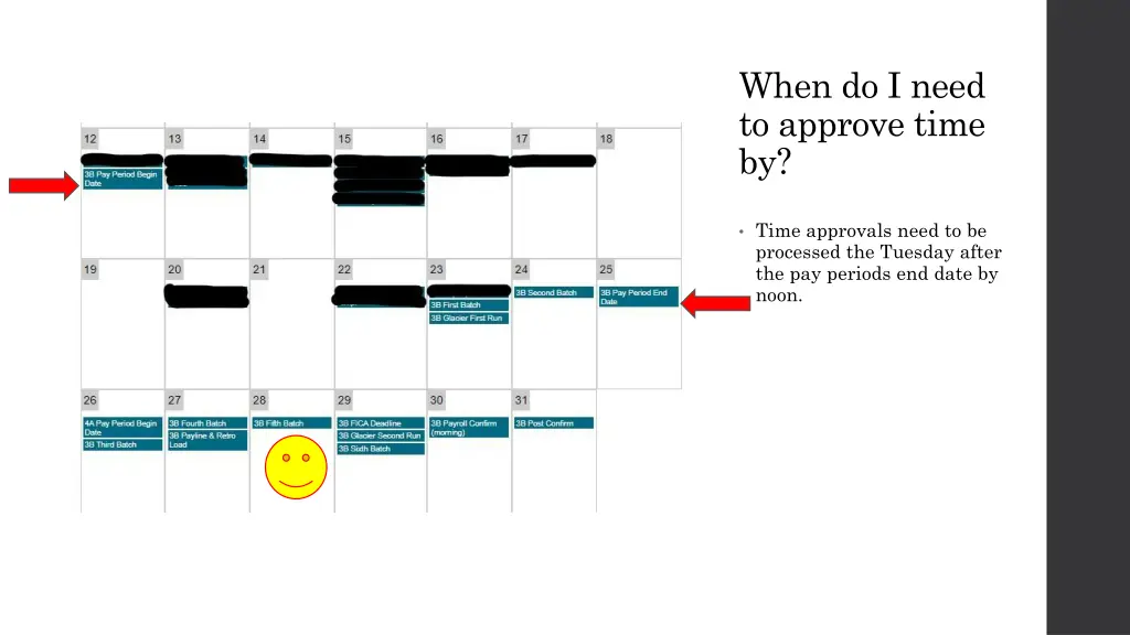 when do i need to approve time by