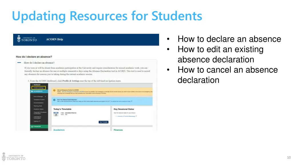 updating resources for students