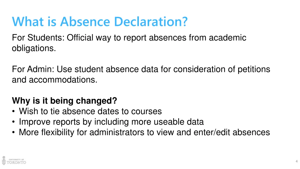 what is absence declaration