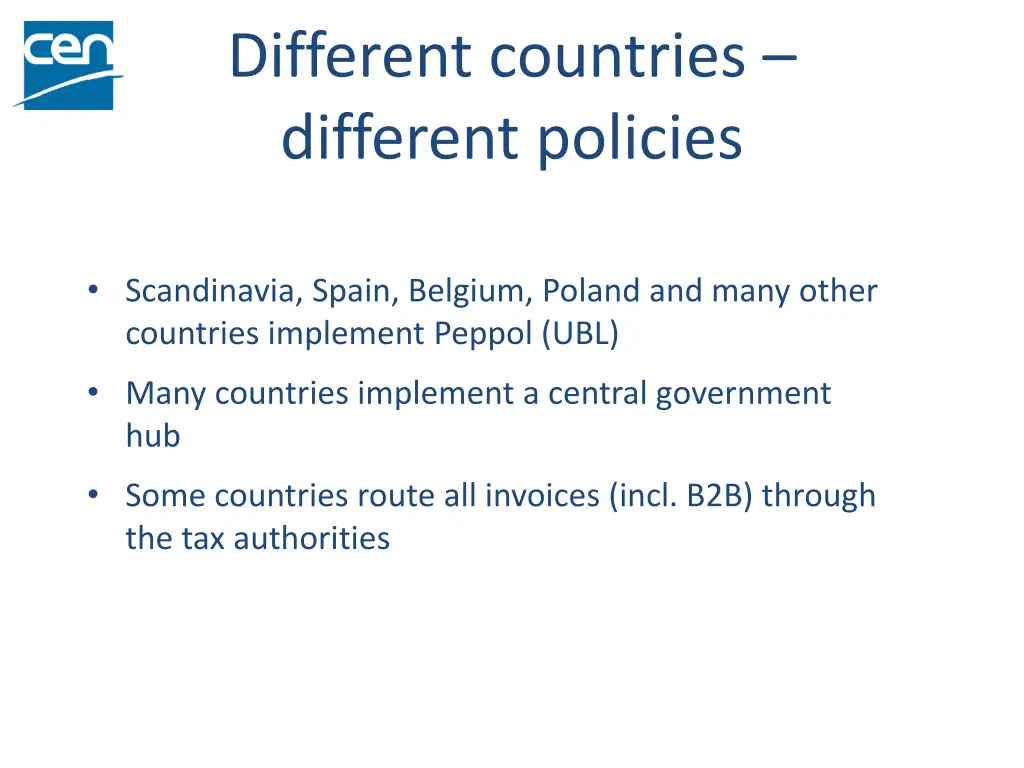 different countries different policies