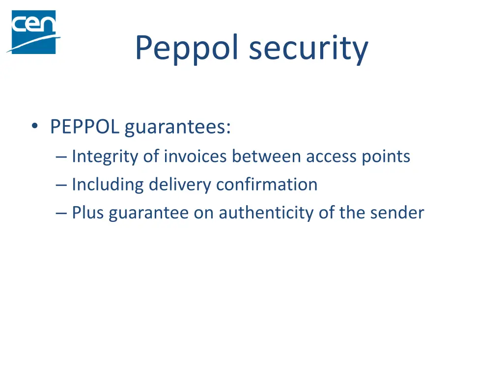 peppol security 1
