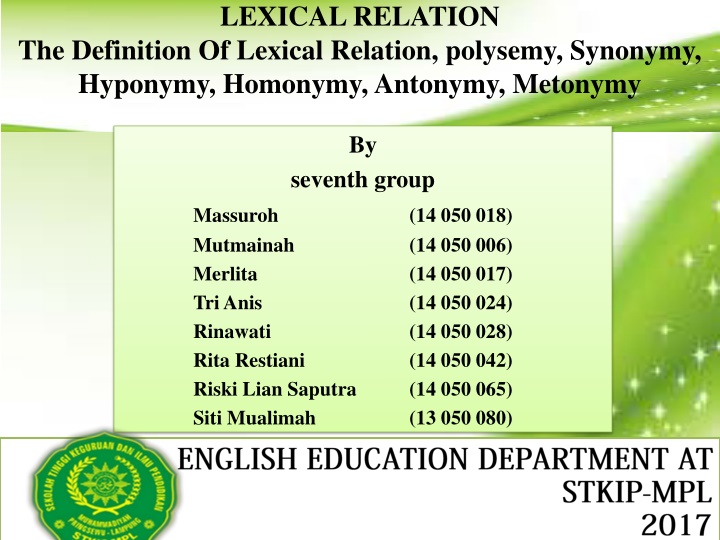 lexical relation