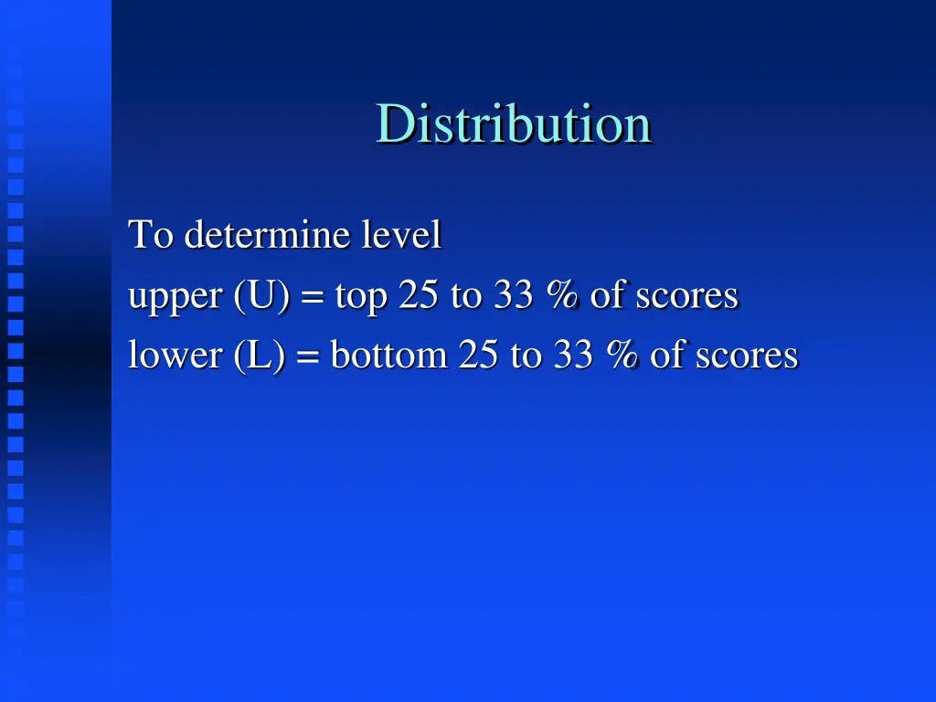distribution